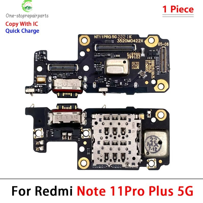 New For Xiaomi Redmi Note 11 Pro Plus 5G USB Charging Port Mic Microphone Dock Connector Board Flex Cable  Xiaomi  Xiao mi phone repair parts