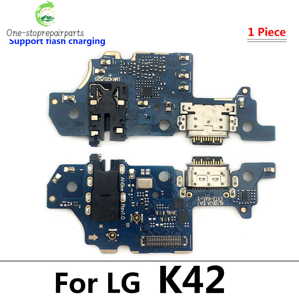 New USB Charging Port Board Flex Cable Connector For LG K8 Plus K22 K41S K42 K51 K50S K51S K52 K61 Microphone Module   LG phone repair parts