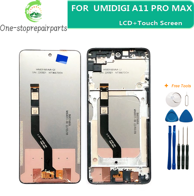 New 6.8" For UMIDIGI A11 Pro Max LCD Display + Touch Screen Assembly Original For UMIDIGI A11Pro Max LCD Screen + Glue Umidigi phone repair parts