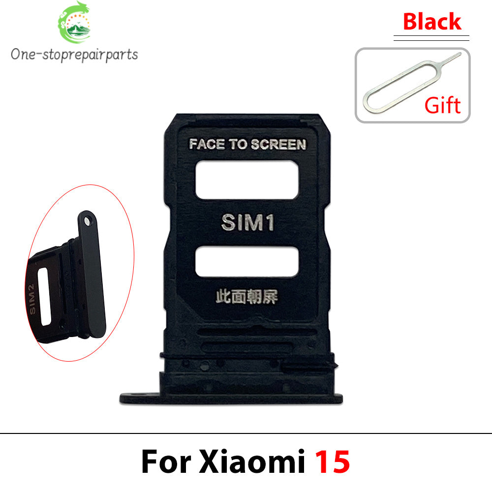 10Pcs/Lot, Micro Nano SIM Card Holder Tray Slot Holder Adapter Socket For Xiaomi Mi 14 14T 15 15T Pro Ultra  Xiaomi  Xiao mi phone repair parts