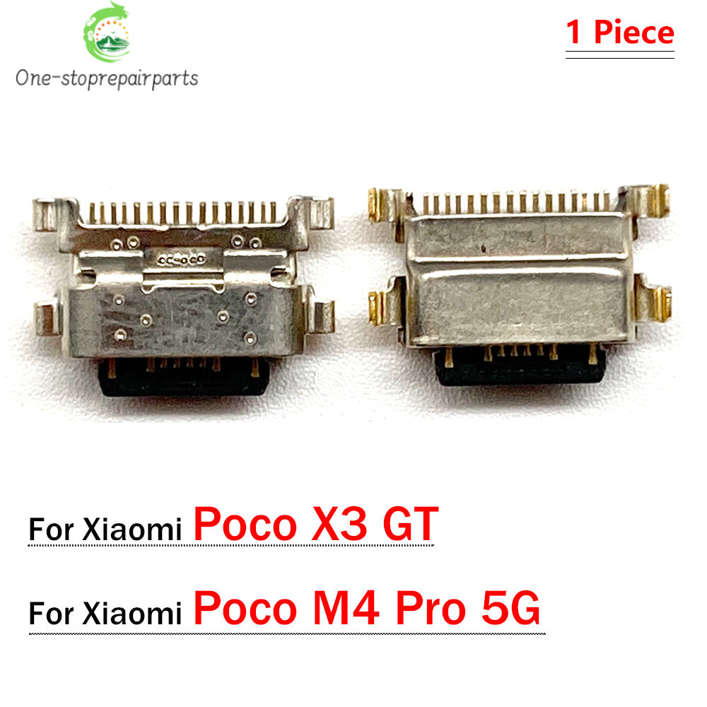 10Pcs, Micro USB Jack Charging Socket Charger Port Plug Dock Connector For Xiaomi Poco X3 X4 X5 M4 M5 F2 F4 F5 Pro GT 4G 5G  Xiaomi  Xiao mi phone repair parts