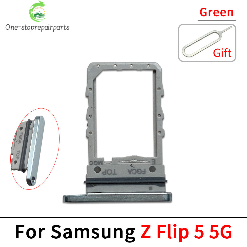 10Pcs/Lot, New For Samsung Z Flip 2 3 4 5 6 5G F711 F721 F731 F741 SIM Card Tray Slot Holder Adapter Accessories Samsung phone repair parts