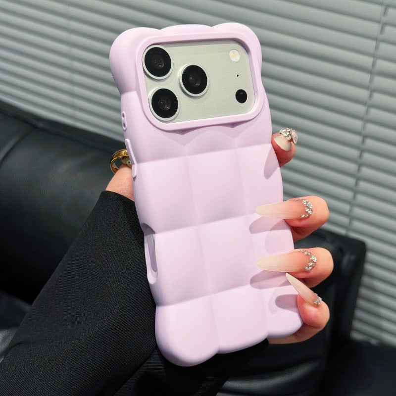Black three-dimensional cloud shell is suitable for iPhone 18/17promax mobile phone case iPhone15PRO personality 13pro/iPhone 14promax soft set cartoon all-inclusive case Phone accessories