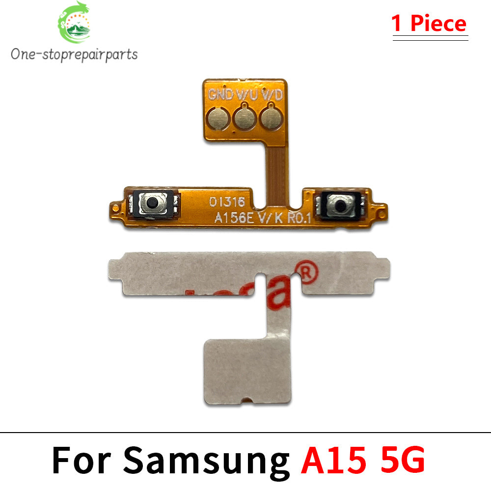 10Pcs, Power On Off Volume Side Button Flex Cable For Samsung A13 A23 A33 A73 A53 A14 A24 A34 A54 A15 A35 A55 A04 A05 A05 4G 5G Samsung phone repair parts