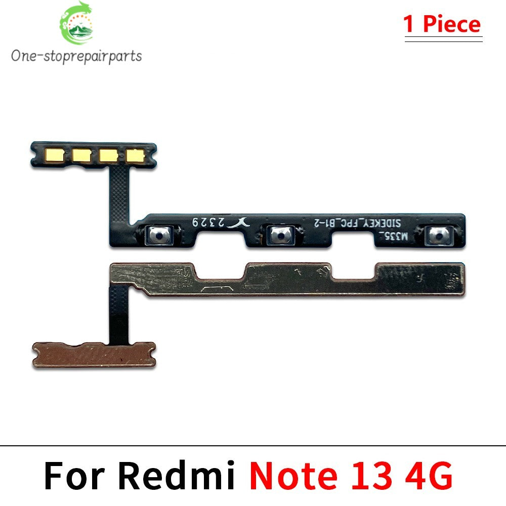 Power On Off Volume Side Button Key Flex Cable For Xiaomi Redmi Note 10 10s 11 11s 11T 11E 12 12s 13 Pro Plus 4G 5G　  Xiaomi  Xiao mi phone repair parts