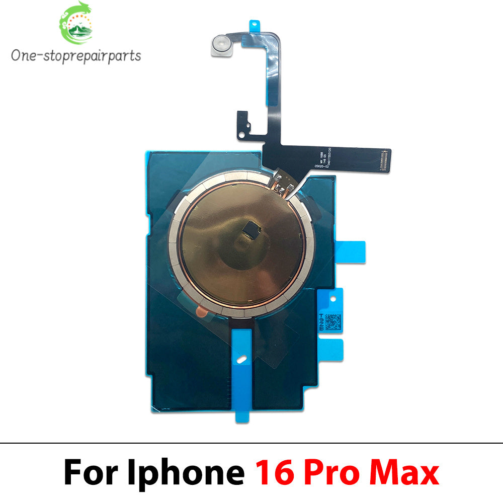 Wireless Charging Coil Flex Cable For iPhone 14 15 16 17 Pro Max Plus Air Charger Panel Sticker WPC Pad Chip Volume Tape Parts iPhone phone repair parts