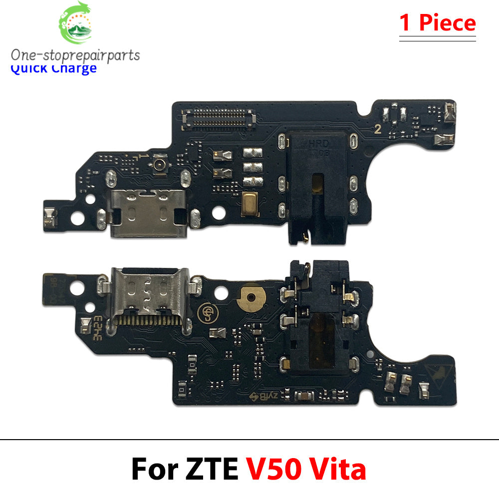 10Pcs, USB Charger Charging Dock Port Connector Flex Cable For ZTE V10 V30 V40 V50 V41 V60 Vita Smart Design Axon 40 50 60 Lite ZTE phone repair parts