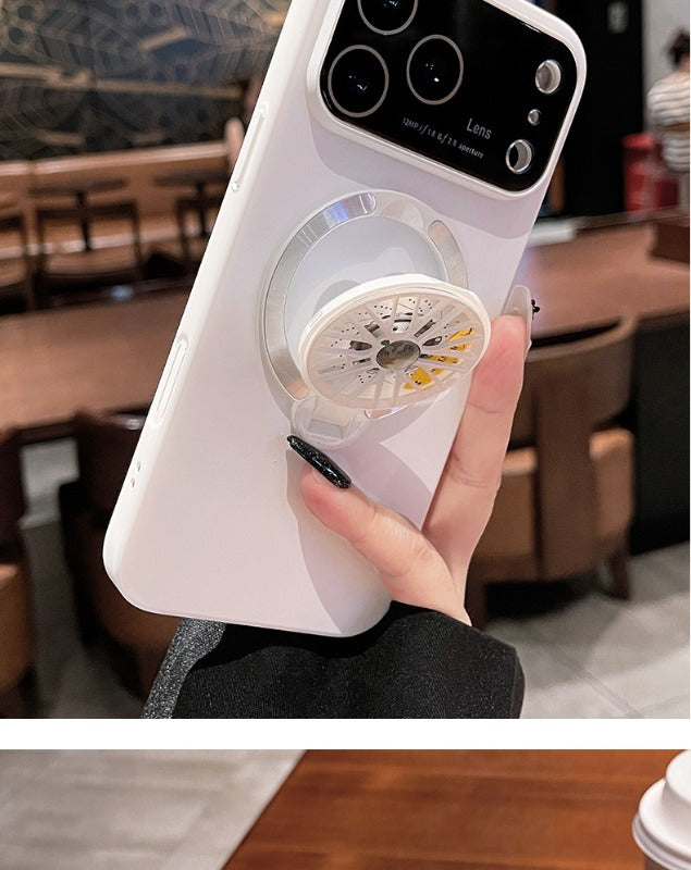 Unzip gyro for iPhone 17promax mobile phone case New iPhone16 protective case Frosted 17Air lens All-inclusive anti-drop ultra-thin 360 magnetic suction bracket Men's and women's hard case Phone accessories