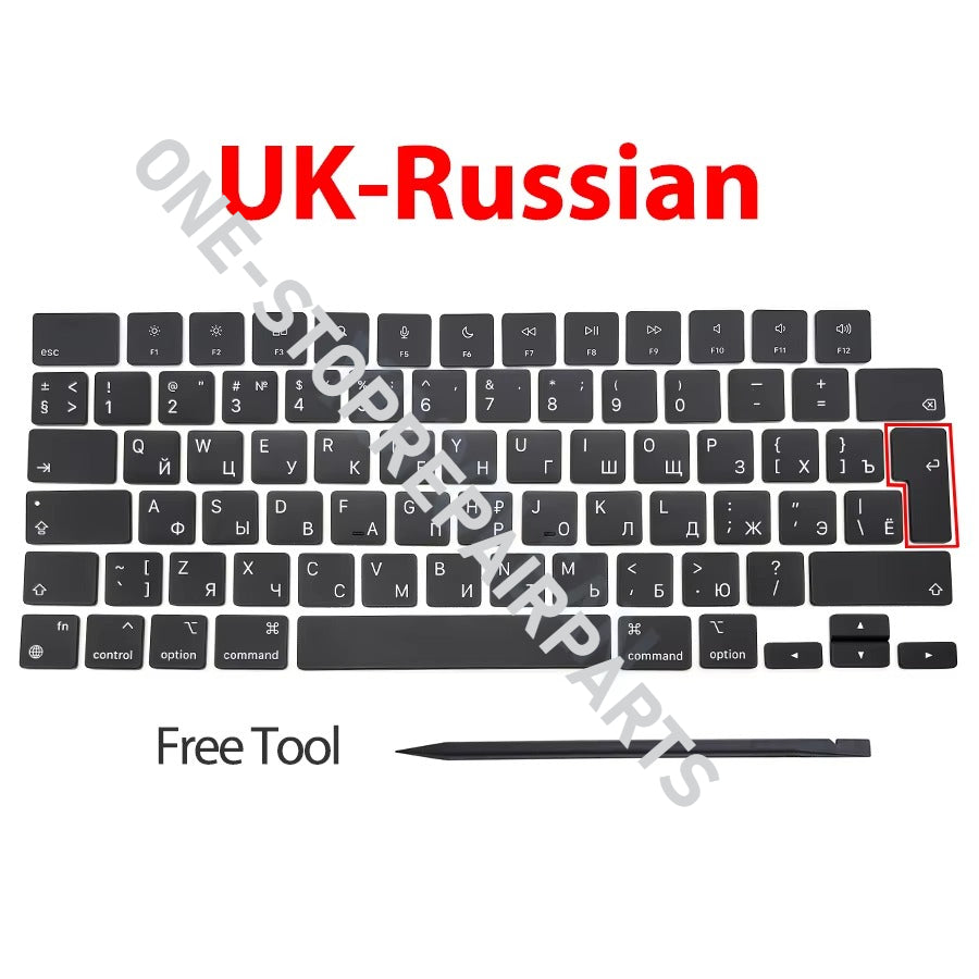 Laptop A2442 A2485 A2779 A2780 A2918 A2991 A2992 A2681 Keycaps Keys Key Cap set For Macbook Pro M1 M2 M3 14" 16" Keyboard Repair Macbook repair parts