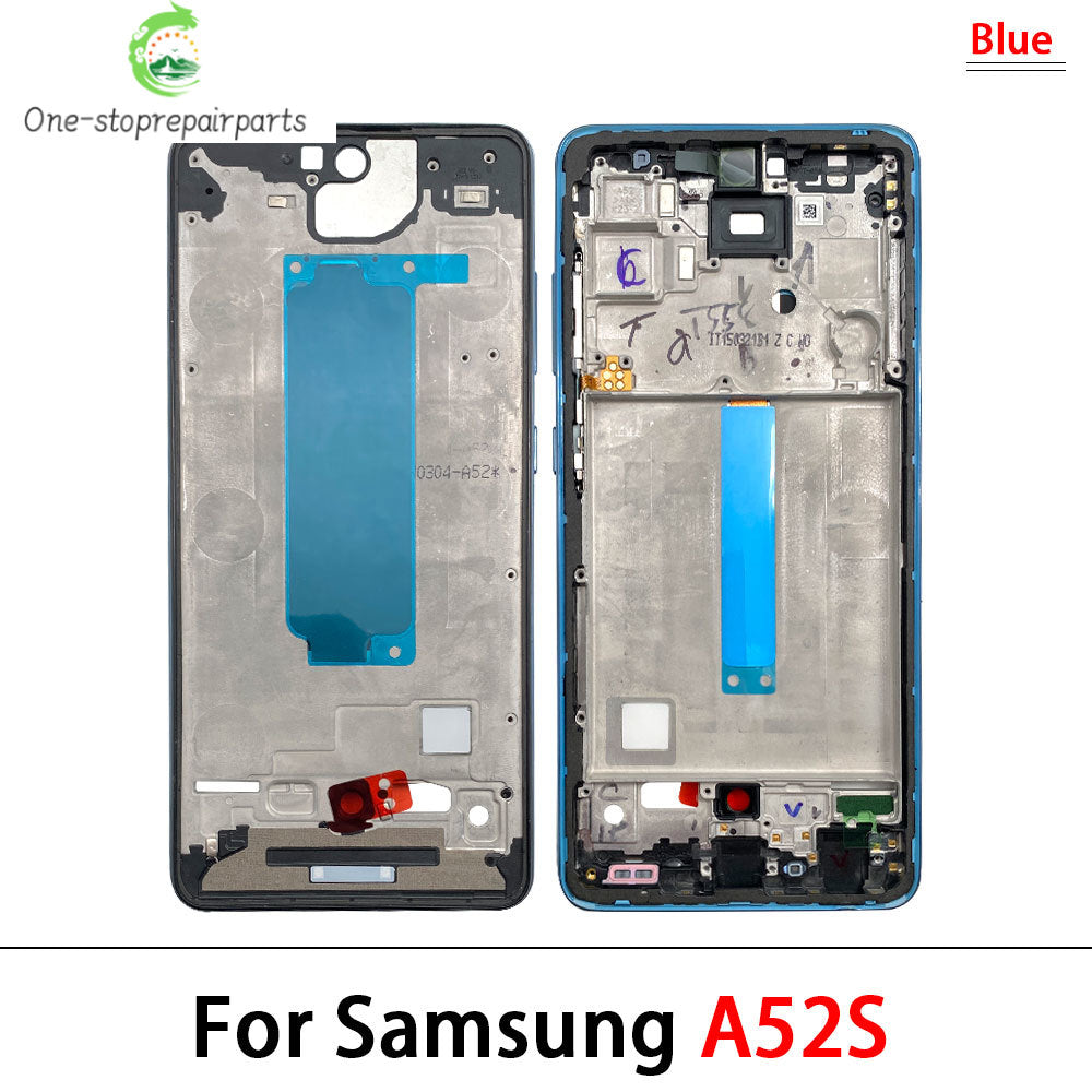 New Front Housing LCD Display Frame For Samsung A02 A02s A12 A22 A32 A52 A52s A72 4G 5G Housing Middle Frame Bezel Plate Cover Samsung phone repair parts