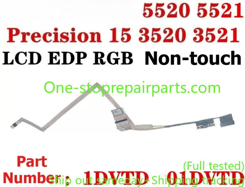 LCD eDP cable non-touch FHD HD For Dell Latitude 5520 5521 Precision 3520 3521 3560 3561 01DVTD 450.0M602.0001 450.0M602.0031