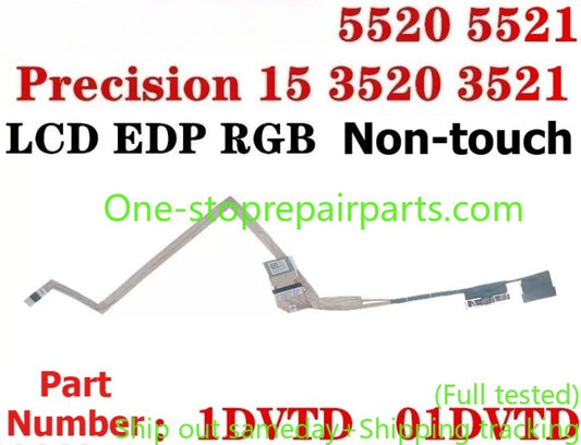 LCD eDP cable non-touch FHD HD For Dell Latitude 5520 5521 Precision 3520 3521 3560 3561 01DVTD 450.0M602.0001 450.0M602.0031