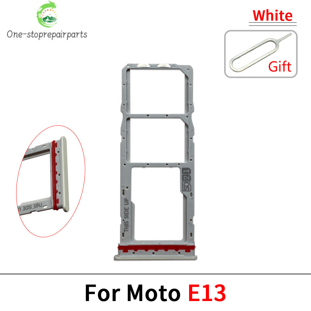 10Pcs, SIM Card Tray Slot Holder Adapter Accessories For Motorola Moto E13 E32 E22 E22i Motorola phone repair parts