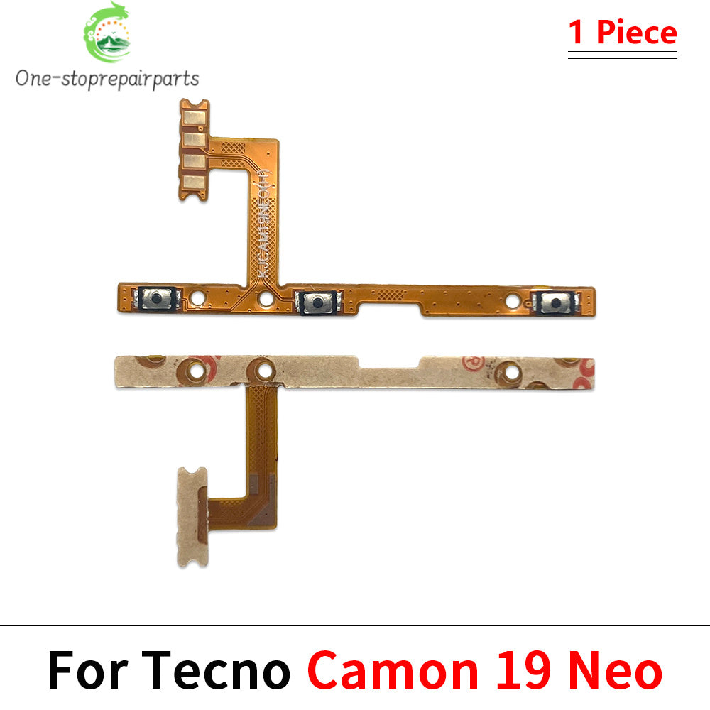 Power Switch On Off Button Volume Key Button Flex Cable For Tecno Camon 15 16 17 18 19 20 30 Pro Air Neo 4G 5G Tecno phone repair parts