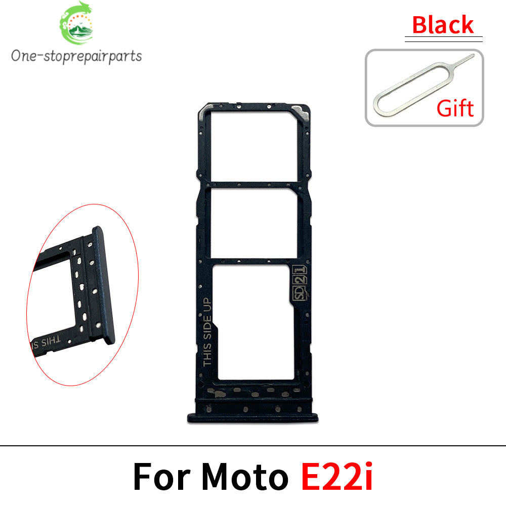 10Pcs, SIM Card Tray Slot Holder Adapter Accessories For Motorola Moto E13 E32 E22 E22i Motorola phone repair parts