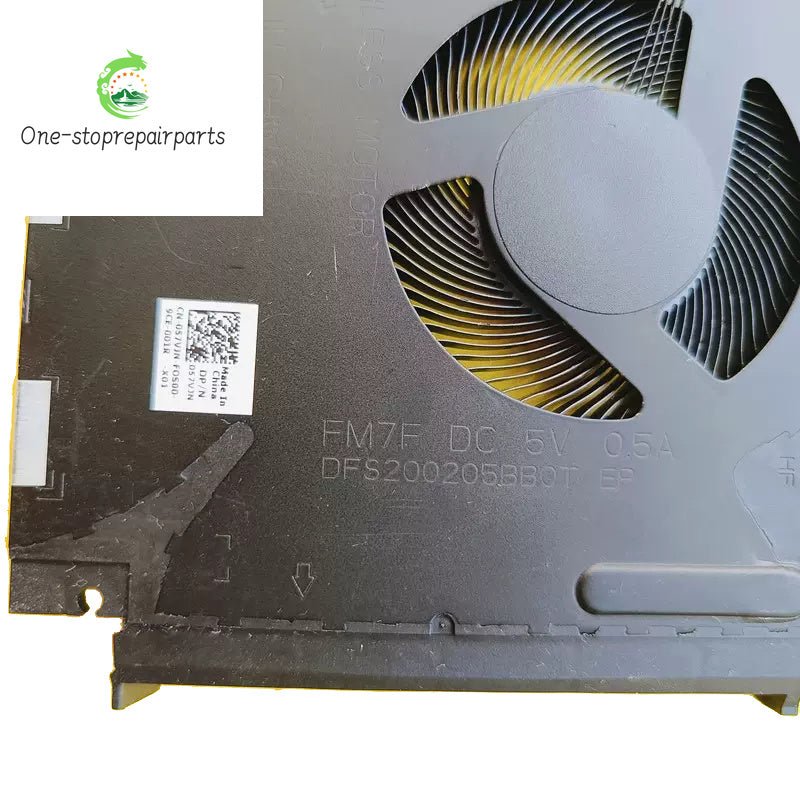New Original Laptop CPU GPU Cooling Fan FOR DELL Alienware M17 R3 5V P45E GTX1650 0XR3MT 057VJN Dell laptop repair parts