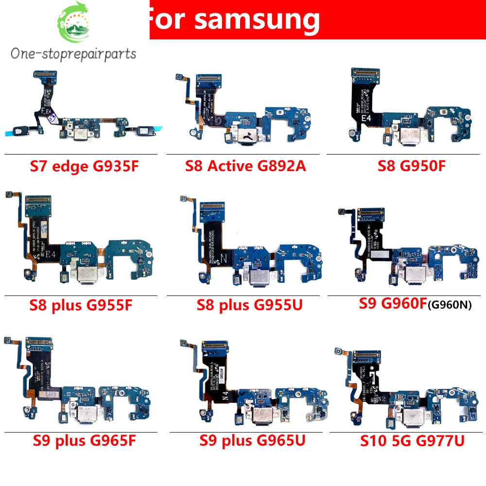 For Samsung S8 S9 Plus S10 Lite 5G G950F G955F G965F USB Charging Dock Connector Flex Cable Microphone Board Samsung phone repair parts