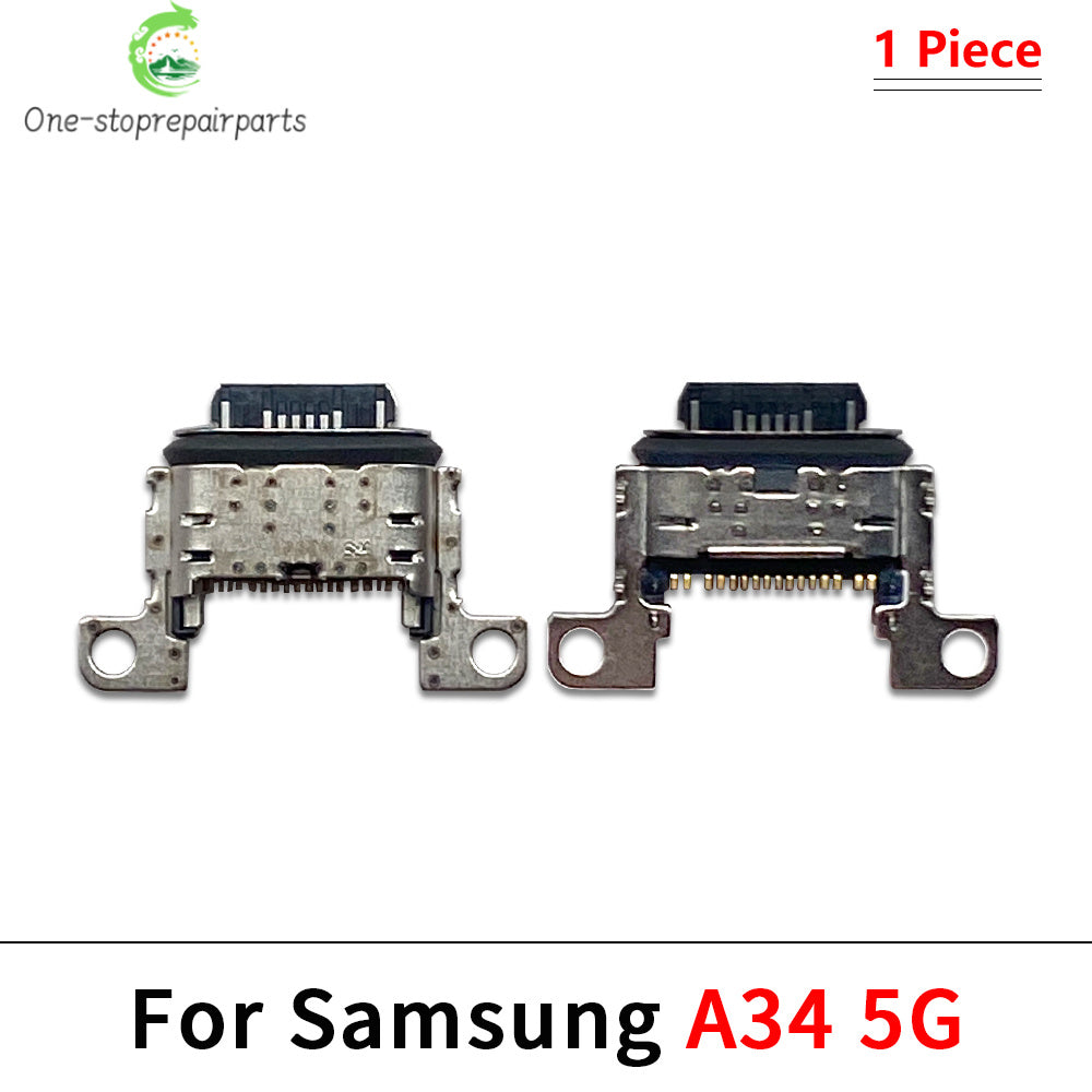 100Pcs,  Micro USB Connector Charging Port Jack Plug For Samsung A14 A04 A04s A04E A24 A34 A54 A05 A05s A13 A23 A33 A53 4G 5G Samsung phone repair parts