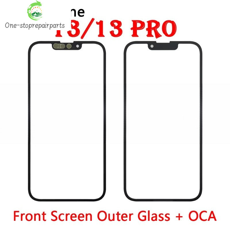 New Front Screen Outer Glass With OCA For iPhone 11 12 13 14 15 Pro Max Mini Plus Phone Repair iPhone phone repair parts
