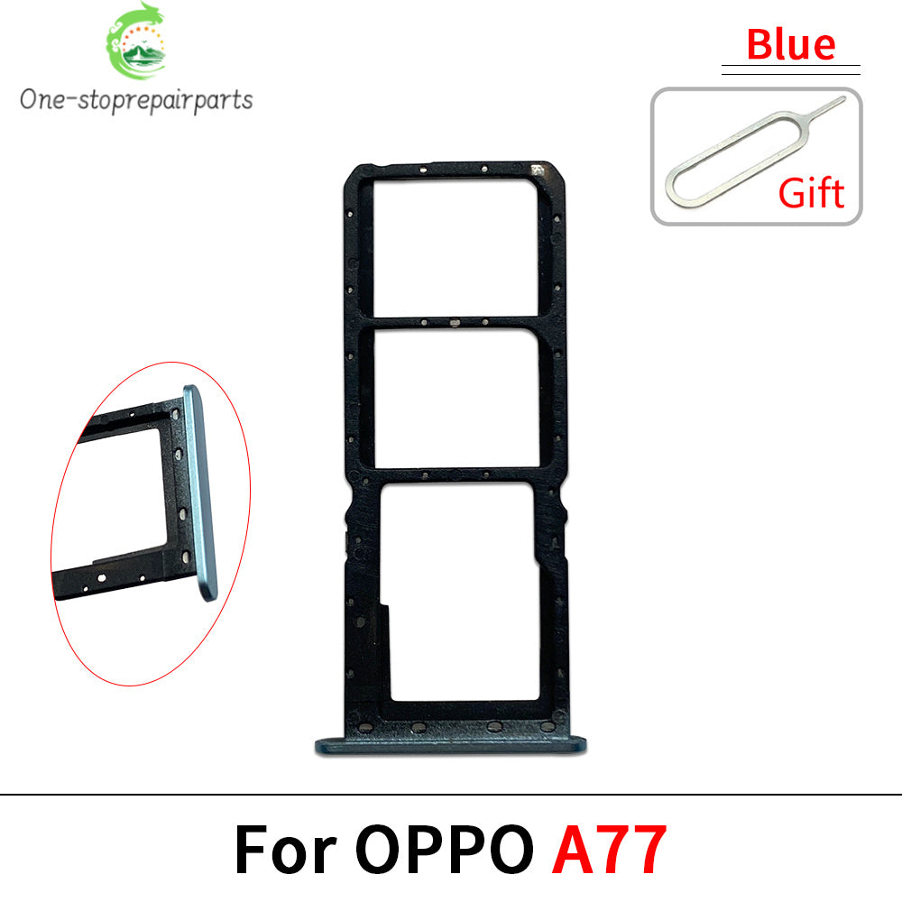 10Pcs, Micro Nano SIM Card Holder Tray Slot Holder Adapter Socket For OPPO A72 A74 A77 A77s A78 4G 5G OPPO phone repair parts