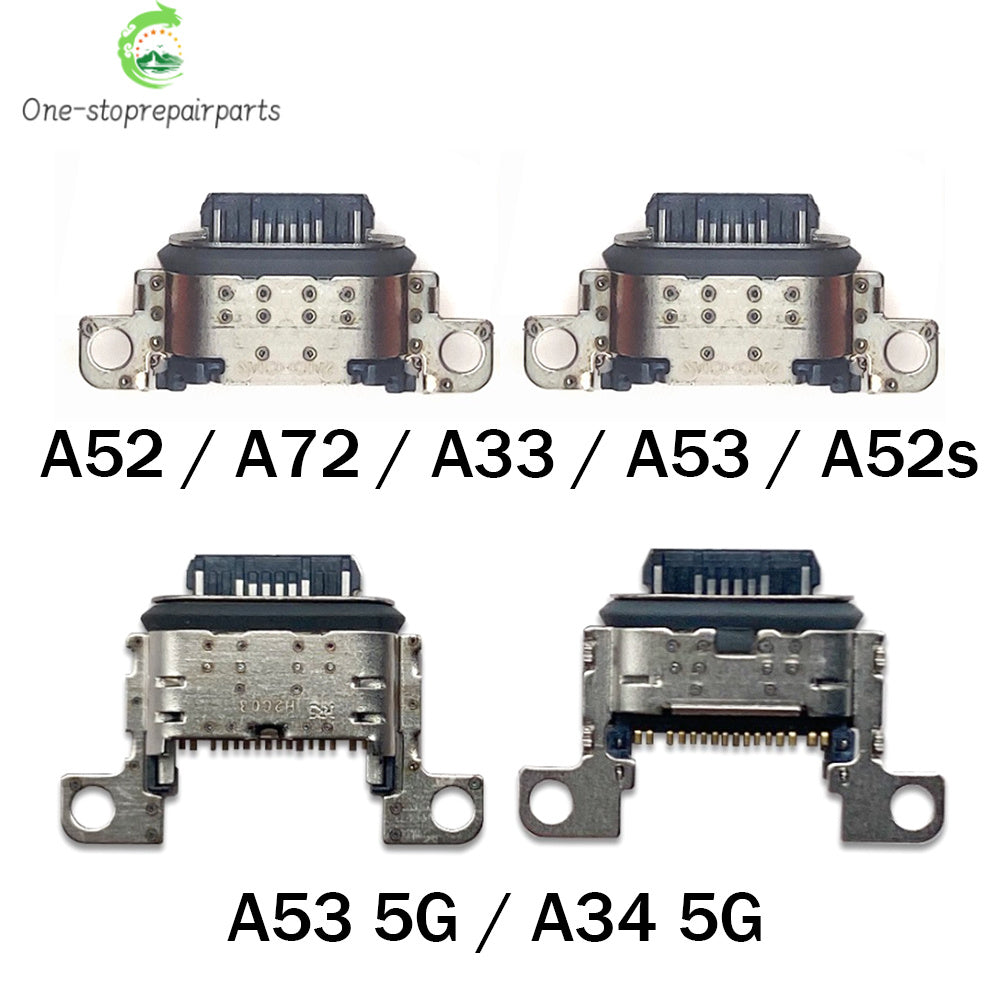 10Pcs/Lot，Micro USB Connector Charging Port Jack Dock For Samsung A34 A52 A72 A33 A53 A73 A52s 5G Samsung phone repair parts
