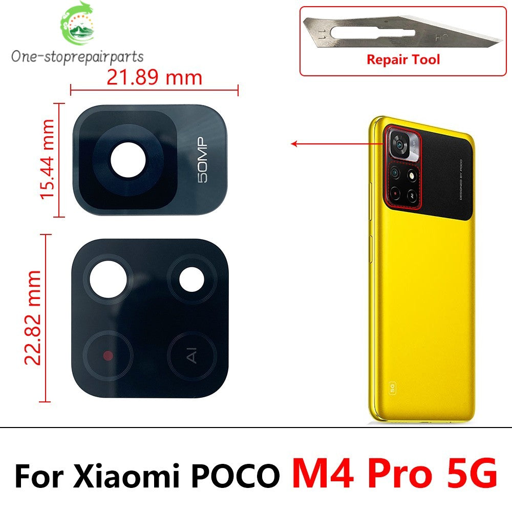 2 Pcs Rear Back Camera Glass Lens Cover For Xiaomi Mi Poco F3 X3 X4 M4 M3 NFC F2 Pro F1 F4 4G 5G Replacement Parts Xiaomi  Xiao mi phone repair parts