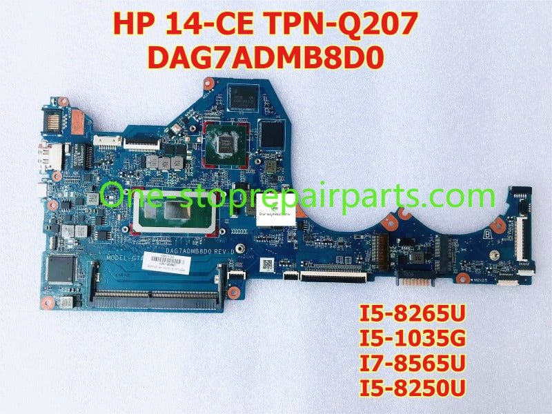 Motherboard for HP 14-CE TPN-Q207 L36236-601 DAG7ADMB8D0 SRFFX I5-8265U  I5-1035G I7-8565U I5-8250U main system board