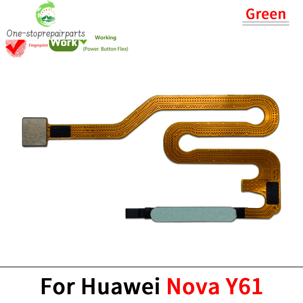 New For Huawei Nova Y60 Y61 Y90 Y91 Fingerprint Sensor Home Return Key Menu Button Flex Ribbon Cable Huawei phone repair parts