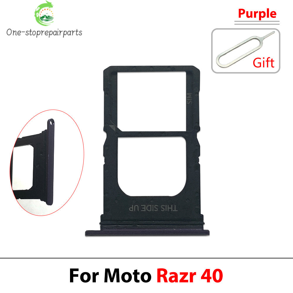 New For Motorola Moto Razr 40 50 Ultra 5G 2020 SIM Card Slot SD Card Tray Holder Adapter Motorola phone repair parts