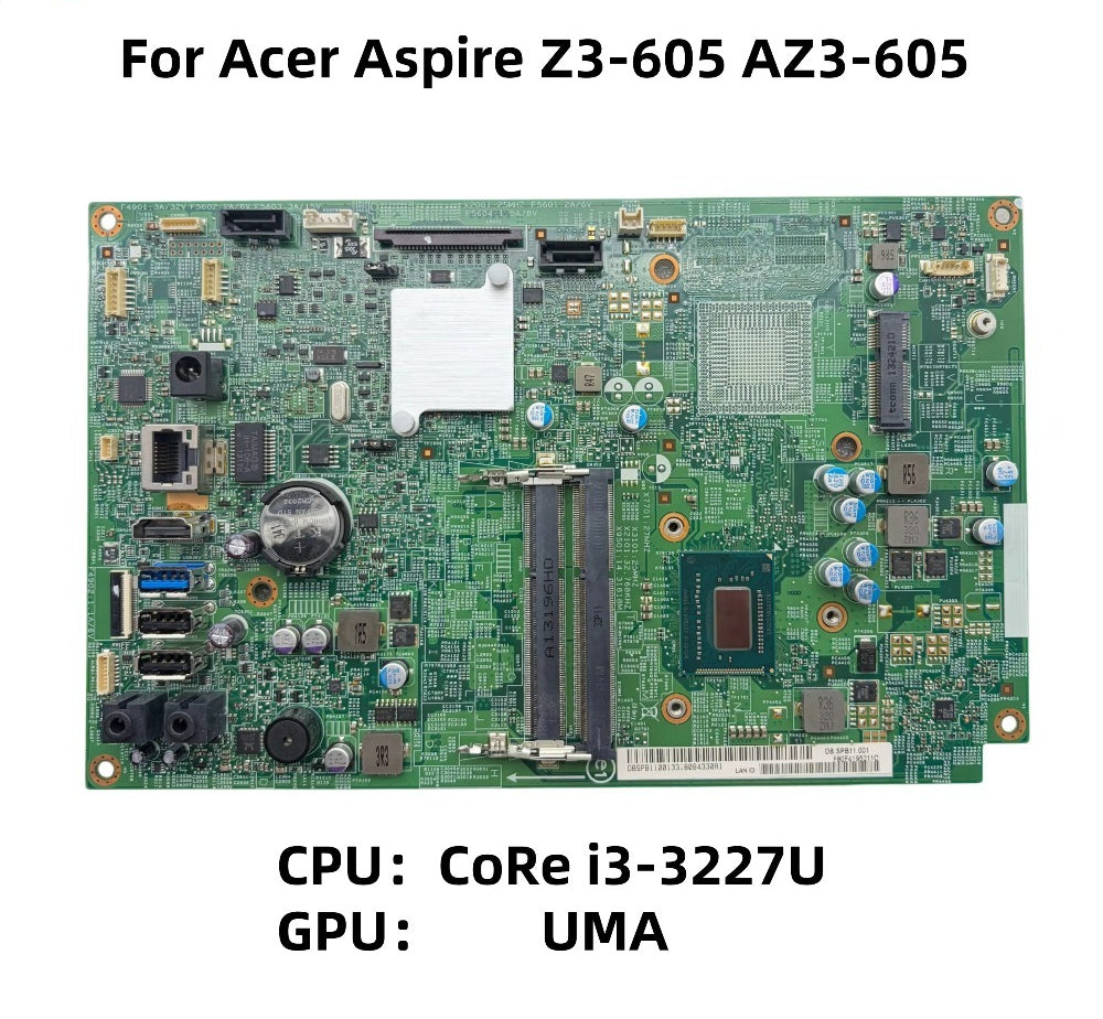 For Acer Aspire Z3-605 AZ3-605 Motherboard With i3-3227U CPU UMA DDR3 12072-1M DB.SPB11.001 Acer laptop repair parts