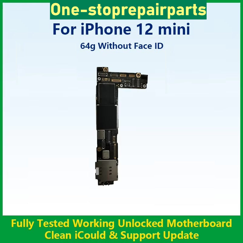 Fully Tested Authentic Motherboard For iPhone 12 64g/128g/256g Unlocked Mainboard With Face ID Cleaned iCloud Support Update iPhone phone repair parts