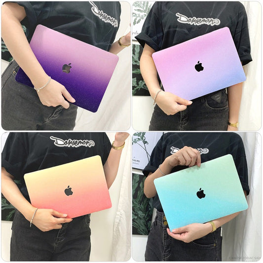 Frosted gradual change color protective case for MacBook Air Pro 11 "12" 13 "14" 15 "16" Neo A3404 A3426 A3427 A3428 A3429 A3449 A3448 A3434 A3403 A3186 A3402 A3401 A3112 A3185 A3114 A3241 A3113 A3240 Laptop accessories