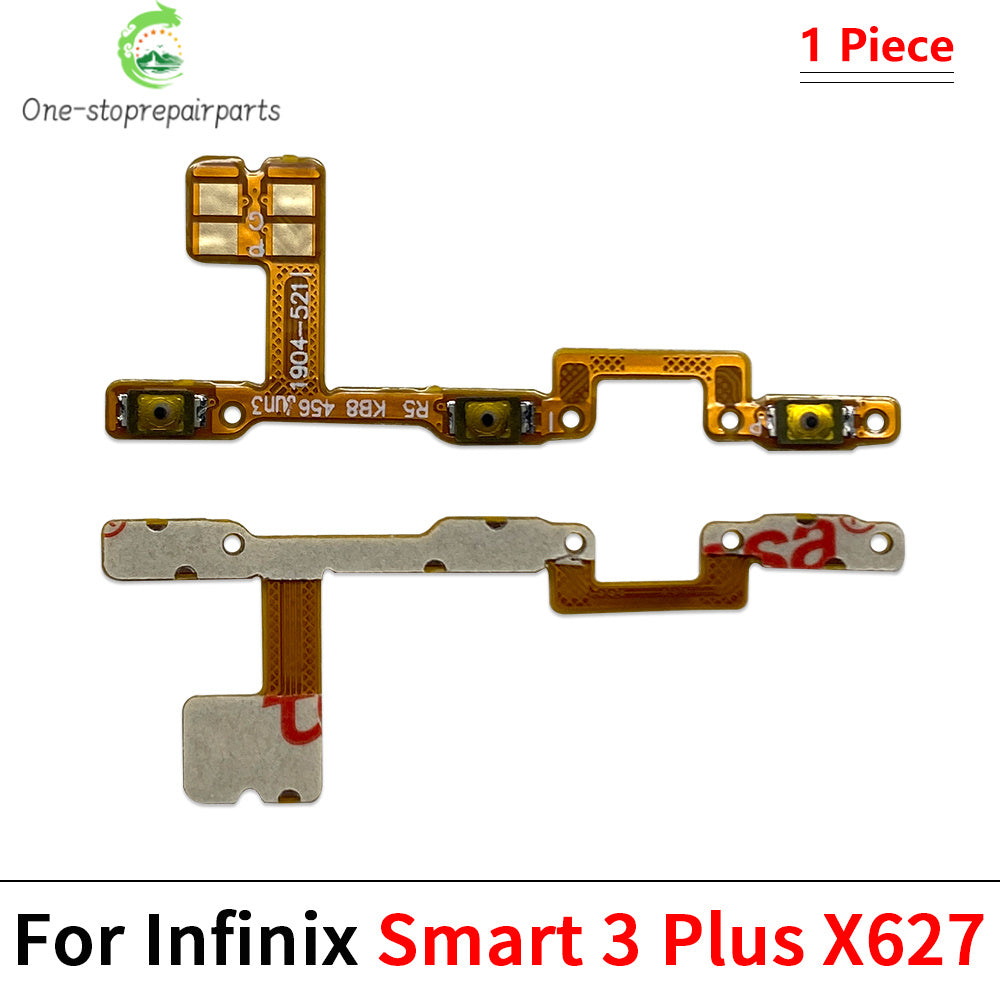 New Power on off Volume Key Button Flex Cable Ribbon For infinix Smart 3 4 5 6 7 8 9 Pro HD Plus X612 X627 X6511 X6517 X6516  infinix phone repair parts