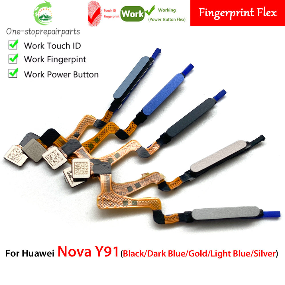 New For Huawei Nova Y60 Y61 Y90 Y91 Fingerprint Sensor Home Return Key Menu Button Flex Ribbon Cable Huawei phone repair parts