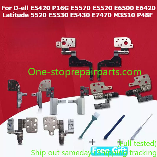 Hinges for Dell E5420 P16G E5570 E5520 E6500 E6420 Latitude 5520 E5530 E5430 E7470 M3510 P48F hinge 0G4H24 086JNG 31FVT 3RCYY