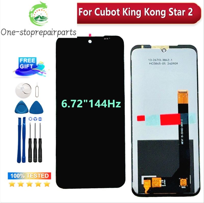 6.72"144Hz Original 100%Tested for Cubot King Kong Star 2 5G LCD Display+Touch Screen Digitizer Assembly Replacement+Tools Other brand Phone repair parts
