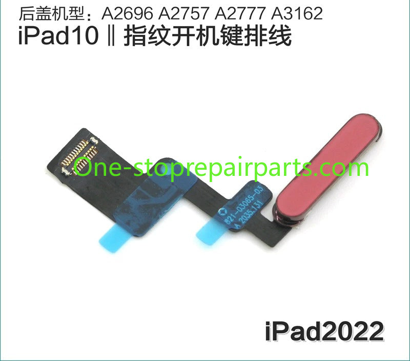 iPad 10 fingerprint cable A2696 power button A2757 A2777 fingerprint key A3162 power switch bank