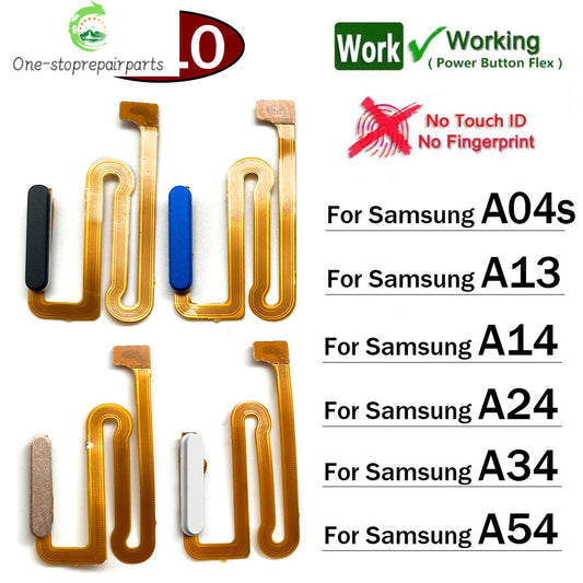 10Pcs, Home Button FingerPrint Touch ID Sensor Flex Cable Ribbon For Samsung A04s A13 A14 A24 A34 A54 4G 5G Replacement Parts Samsung phone repair parts