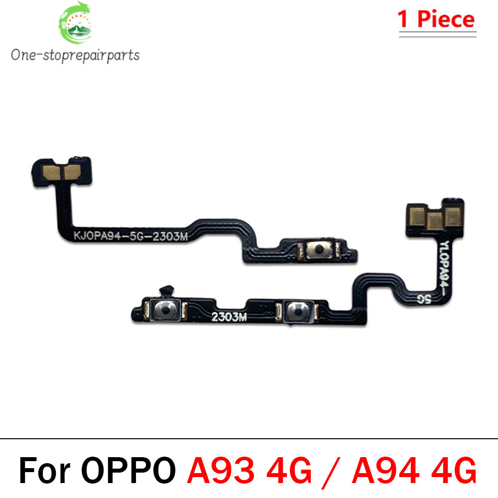 10Pcs, Power On Off Volume Side Button Key Flex Cable For OPPO A12 A15 A16 A52 A53 A54 A55 A57 A72 A73 A74 A93 A94 A95 A96 4G 5G OPPO phone repair parts