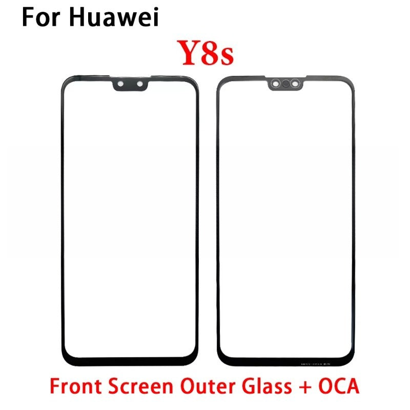 Screen Front Outer Glass+OCA For Huawei Y6P Y7A Y7P Y8P Y8s Y9A Y9s Y9 Prime 2019 P30 P40 Lite E 5G Screen Touch Panel Glass Huawei phone repair parts