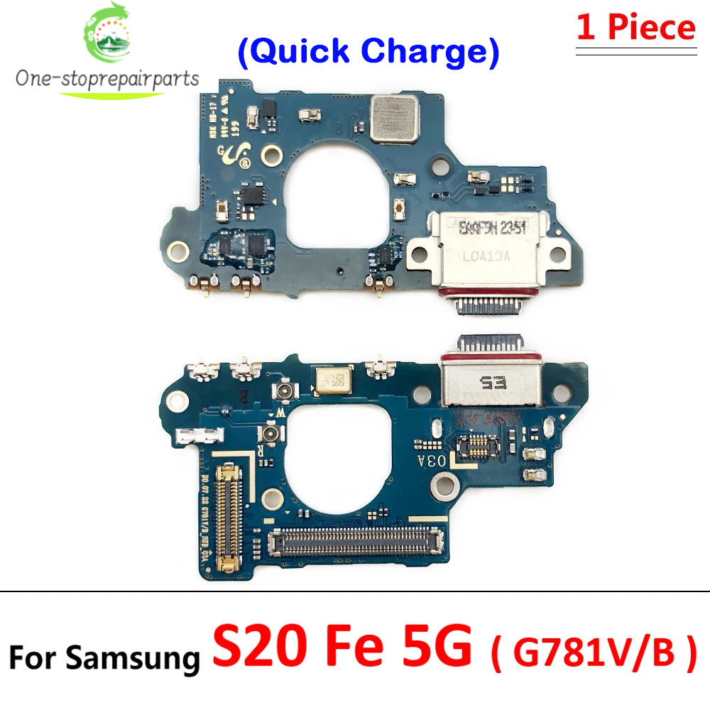 Dock Connector USB Charger Charging Board Port Microphone Flex Cable Board For Samsung S20 S21 Plus Ultra Fe 4G 5G G981B G986B Samsung phone repair parts