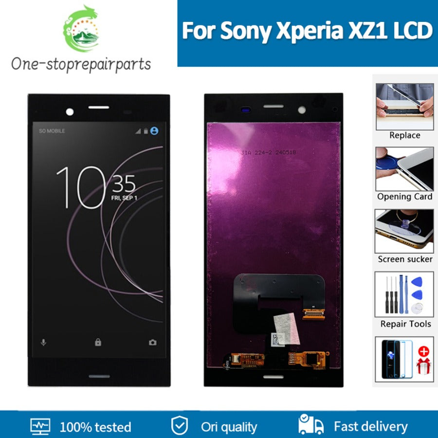 5.2" Original LCD Module For SONY Xperia XZ1 G8341 G8342 lcd Screen Replacement Free Tools For SONY XZ1 LCD Display with frame Sony phone repair parts