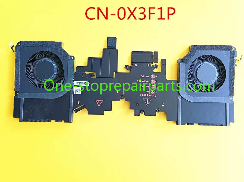 laptop CPU GPU cooling heatsink fan For Dell Pro Max 16 Premium MA16250 0YRR77 0HK2HR 0X3F1P CPU GPU cooling fan and heatsink assembly Dell laptop repair parts