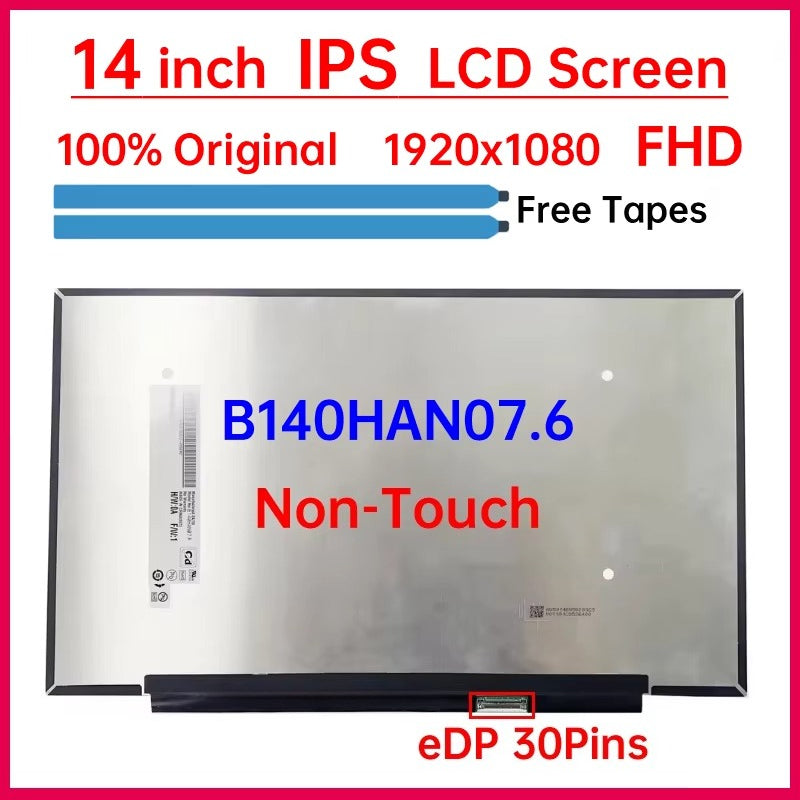 14 Inch Laptop LCD Screen B140HAN07.6 For HP Laptop 14-ep 14-EP Display Matrix Panel Replacement 1920x1080 eDP 30 Pins Non-Touch HP laptop repair parts