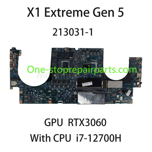 Laptop Motherboard For Lenovo ThinkPad X1 Extreme Gen 5 213031-1 With CPU i7-12800H GPU RTX3060 5B21J30605 Lenovo laptop repair parts