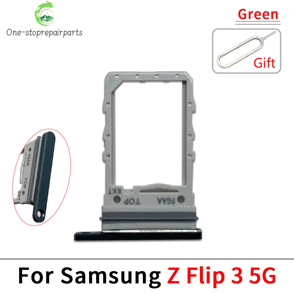10Pcs/Lot, New For Samsung Z Flip 2 3 4 5 6 5G F711 F721 F731 F741 SIM Card Tray Slot Holder Adapter Accessories Samsung phone repair parts