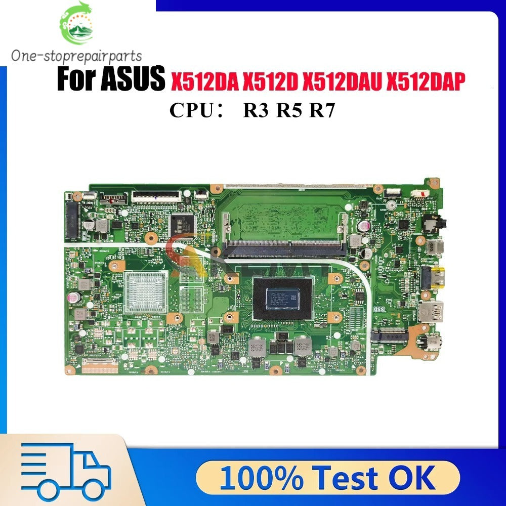 X512DA Laptop Motherboard For ASUS VivoBook X512DA X512DAU V5000d F512D X512DAP M5050D X512D M512D X512DK Mainboard R3 R5 R7 CPU ASUS laptop repair parts