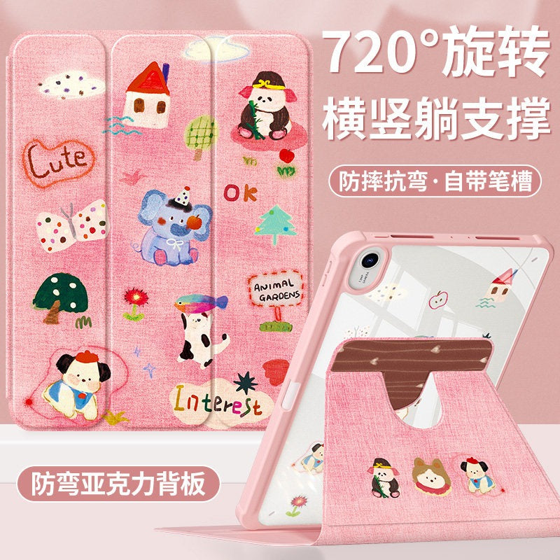 For Huawei matepadair protective case 2025 matepad11 tablet case padse with pen slot pro12.2 rotation 2023 all-inclusive 115s soft light version acrylic 2 cute cat Tablet Accessories