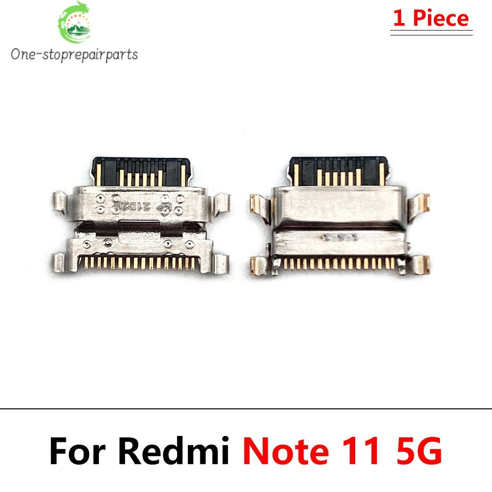 10Pcs, USB Jack Charging Socket Charger Port Dock Connector For Xiaomi Redmi Note 9 9s 10 10s 11 11s 12 12s 13 Pro Plus 4G 5G Xiaomi  Xiao mi phone repair parts