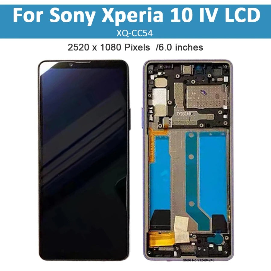 6.0"Original ALMOLED For Sony Xperia 10 IV LCD Display Touch Screen Digitizer Assembly X10 IV XQ-CC54 Touch Screen replacement Sony phone repair parts